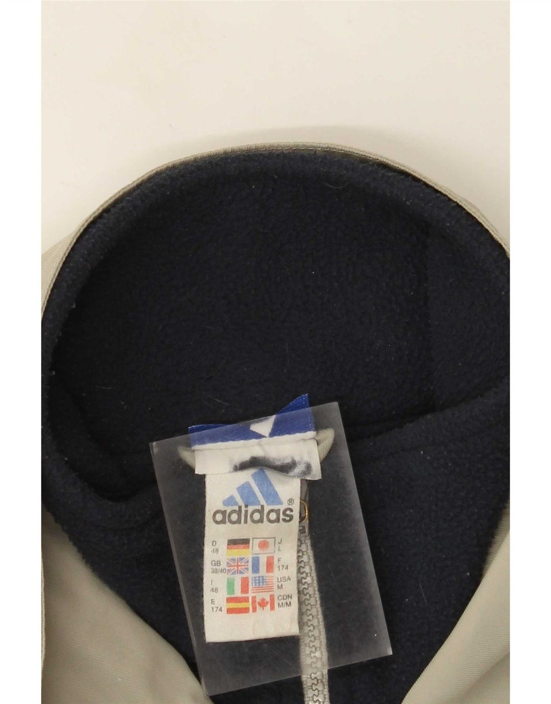 Adidas Herren Windjacke UK 38/40 Mittelgraues Polyester
