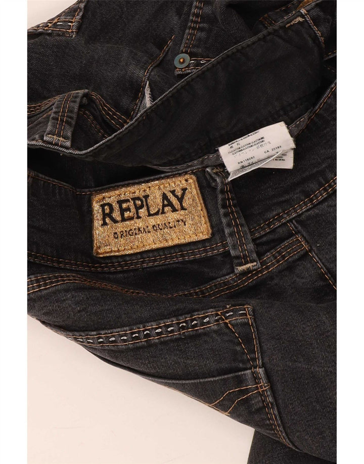 Replay Mens Slim Jeans W28 L34 Grey Cotton