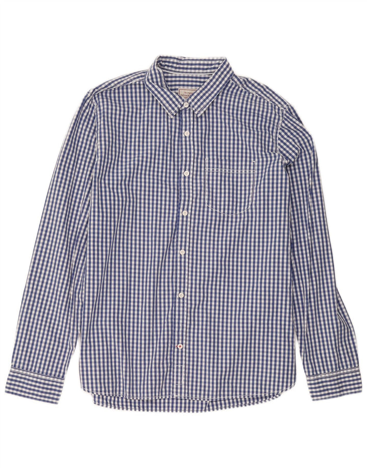 Ανδρικό πουκάμισο Fat Face Μεγάλο μπλε βαμβακερό Gingham