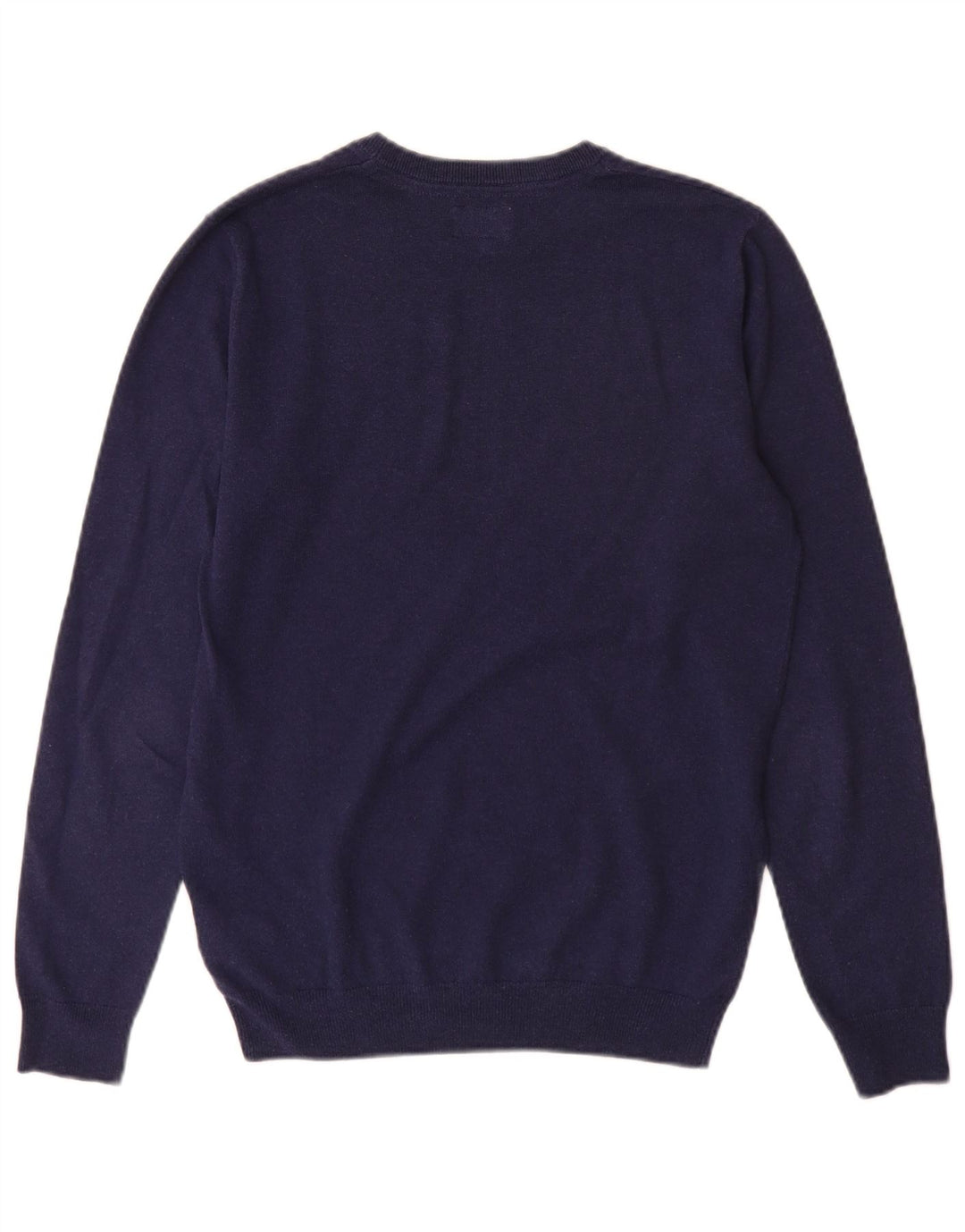 Wrangler Mens Boat Neck Jumper Sweater Medium Navy Blue Cotton