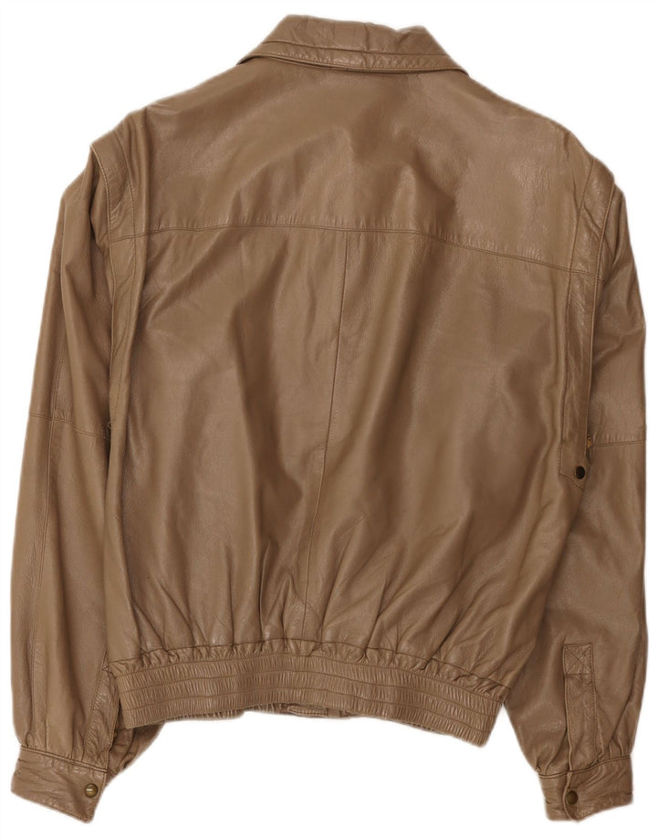 Chaqueta de cuero vintage para hombre Reino Unido 38 Beige medio