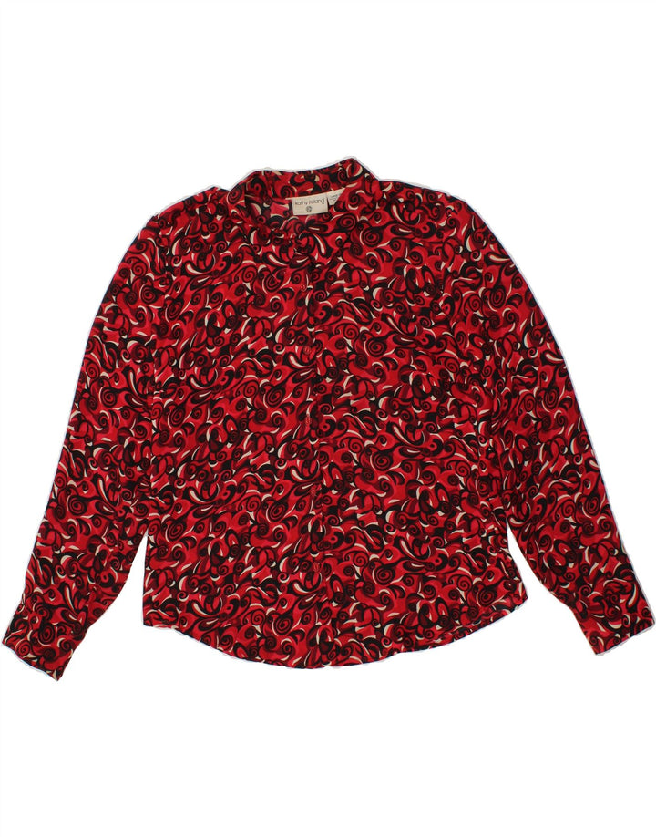 KATHY Womens Shirt Blouse UK 14 Large Red Paisley Polyester Vintage Kathy and Second-Hand Kathy from Messina Hembry 