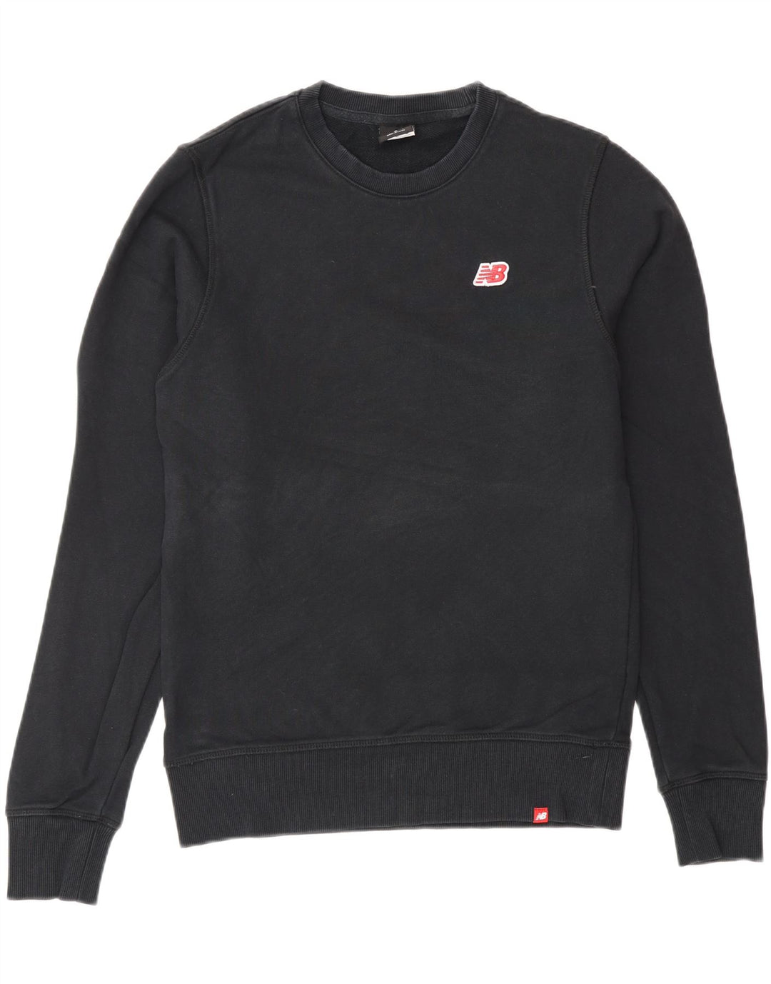 New Balance Mens Sweatshirt Jumper Small Black Cotton