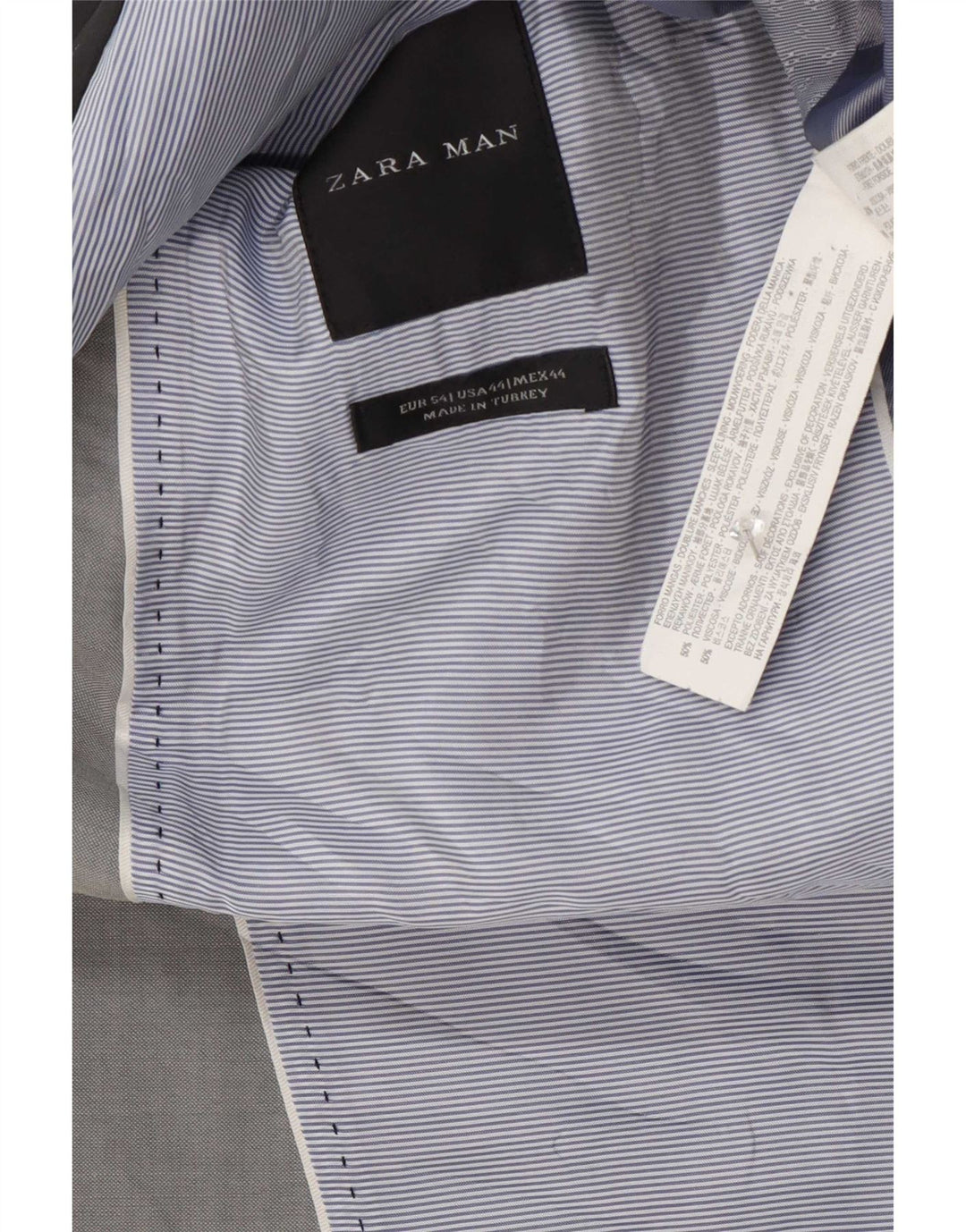 Zara férfi 2 gombos blézerkabát EU 54 XL szürke poliészter