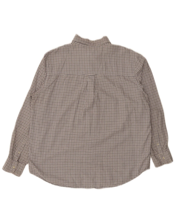 Chaps Chemise Regular Fit XL Coton à Carreaux Blanc Homme