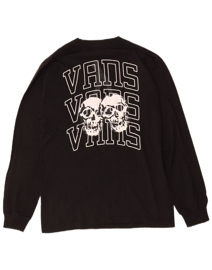 Vans férfi grafikus felső, hosszú ujjú, közepes fekete pamut