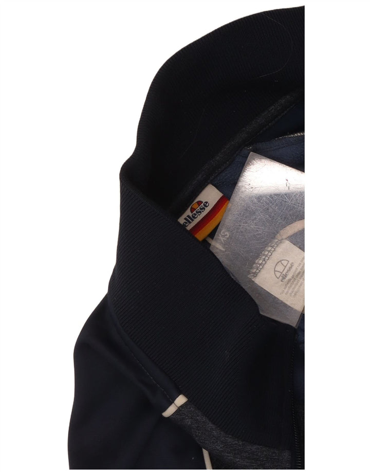 Ellesse Mens Tracksuit Top Jacket XS Navy Blue Colourblock Polyester