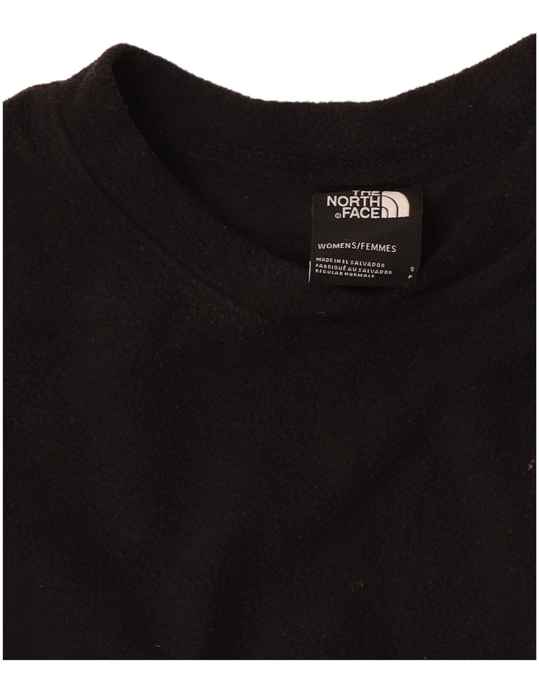 THE NORTH FACE Womens Oversized Fleece Jumper UK 10 Small Black Polyester