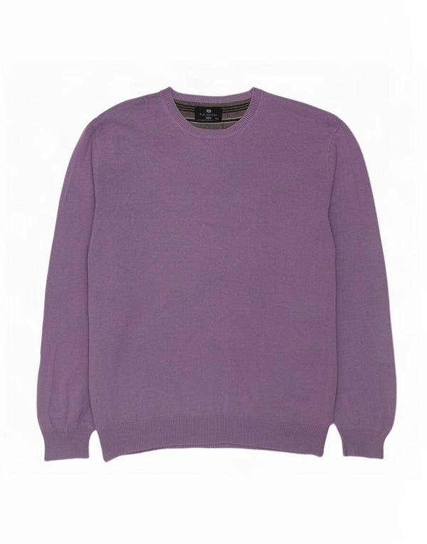 Marks & Spencer Pull à col rond bleu Harbour pour homme 2XL Violet