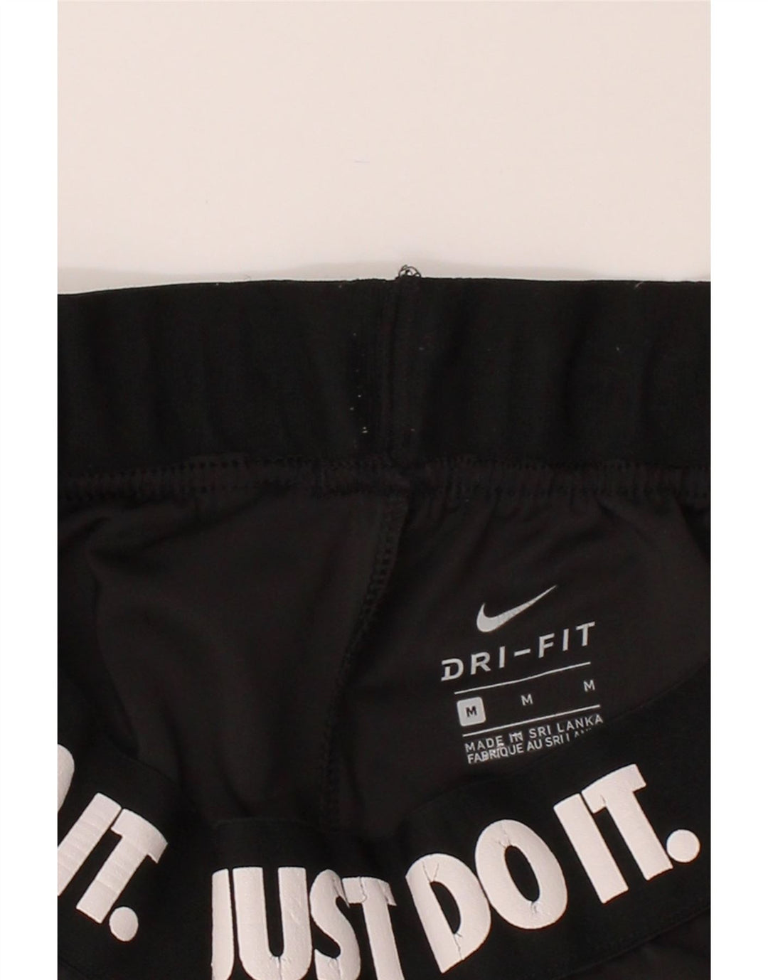 NIKE Womens Dri Fit Graphic Leggings UK 12 Medium  Black Vintage Nike and Second-Hand Nike from Messina Hembry 