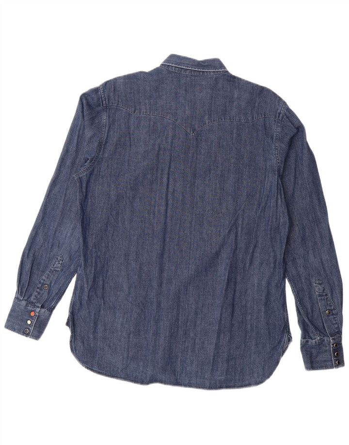 Bagutta Chemise en Jean Homme Grand Bleu