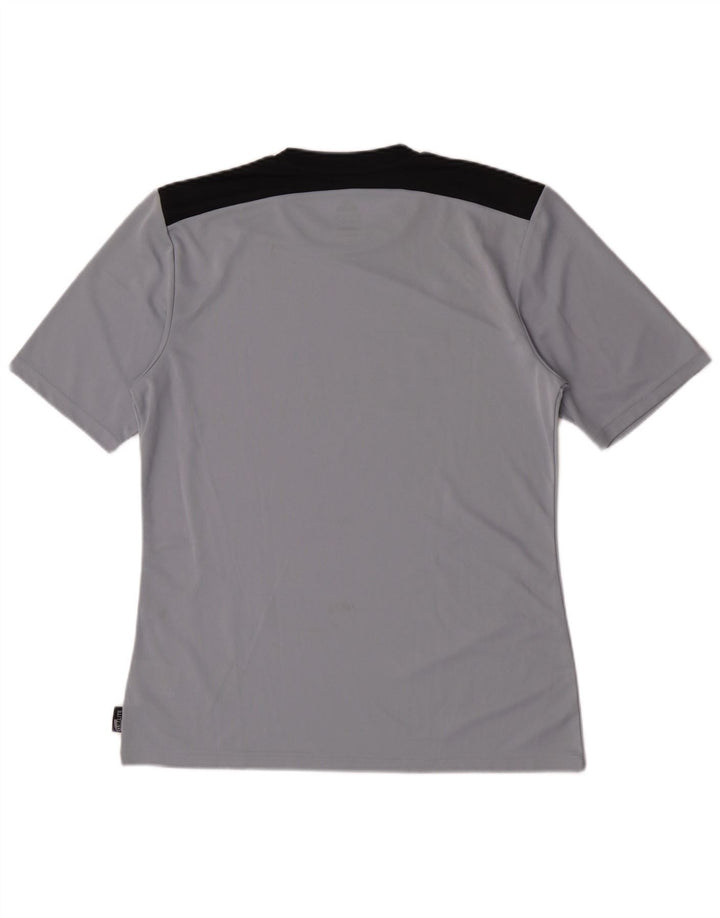 Adidas Mens Climalite Graphic T-Shirt Top Medium Grey Colourblock Polyester