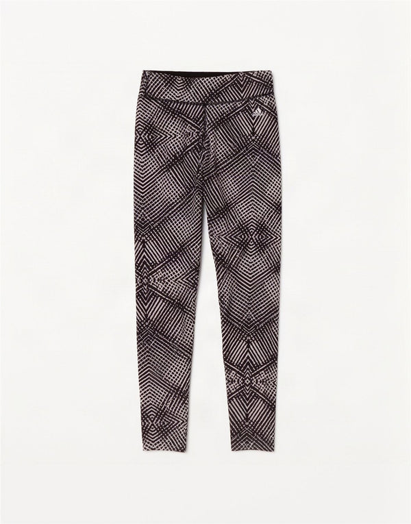 Leggings Adidas Climalite da donna UK 4/6 XS Poliestere geometrico nero