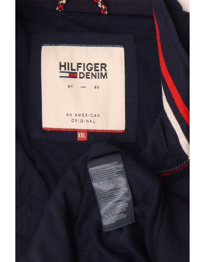Giubbotto bomber da uomo Tommy Hilfiger UK 44 2XL Poliammide blu navy