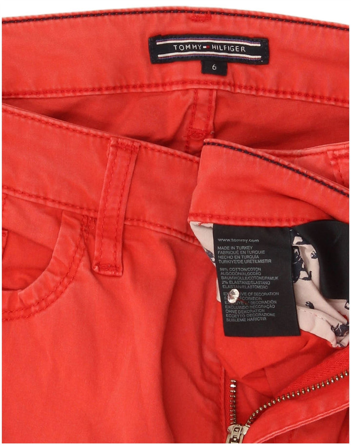 Tommy Hilfiger Womens Crop Slim Jeans US 6 Medium W30 L26 Red Cotton