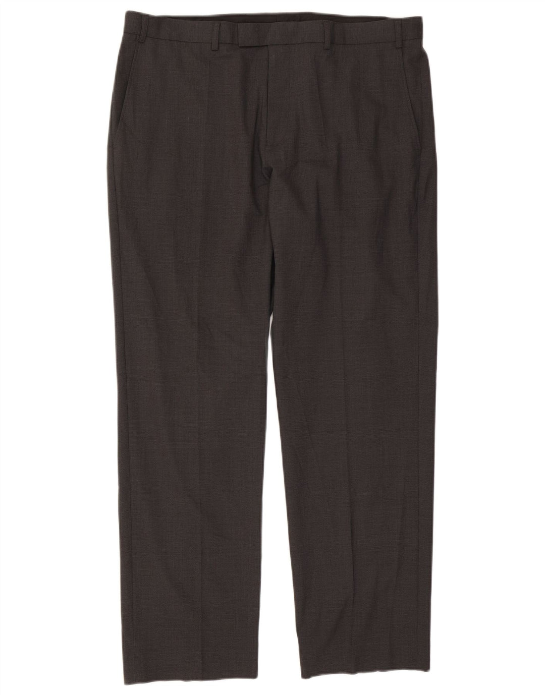 Marks & Spencer Mens Regular Fit Suit Trousers W38 L31 Black Wool
