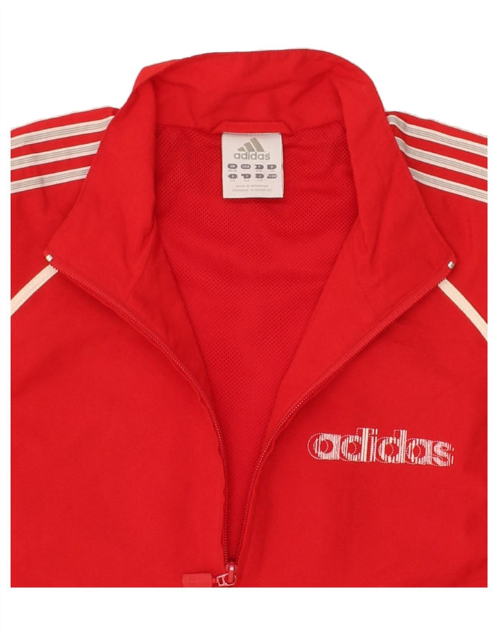 ADIDAS Boys Graphic Tracksuit Top Jacket 15-16 Years 2XL Red Polyester Vintage Adidas and Second-Hand Adidas from Messina Hembry 
