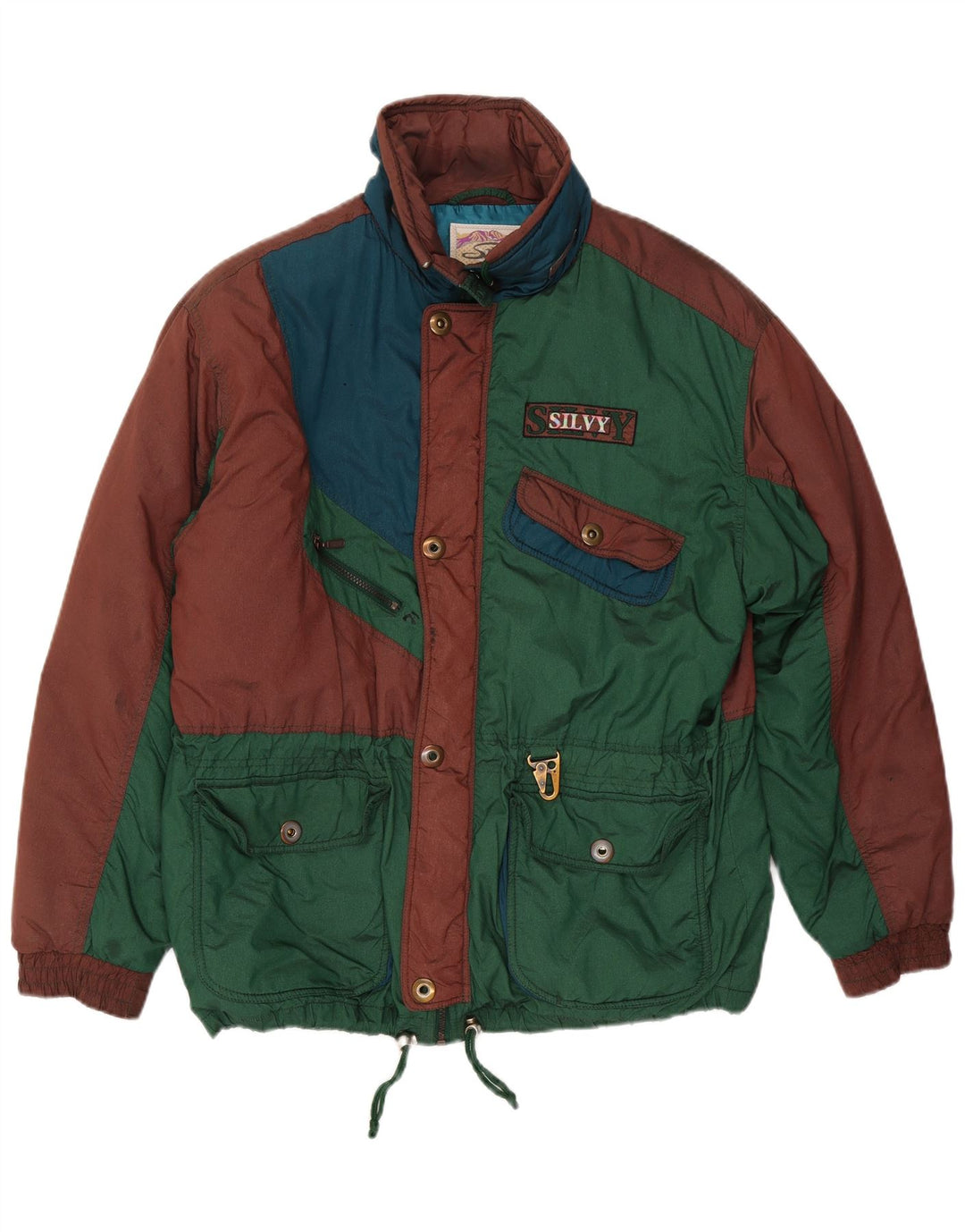 Giacca da sci da uomo Silvy IT 52 XL Verde Colourblock Poliestere