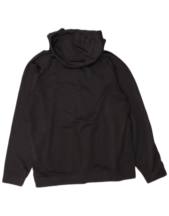 NIKE Felpa con cappuccio e zip Dri Fit da uomo in poliestere nero medio