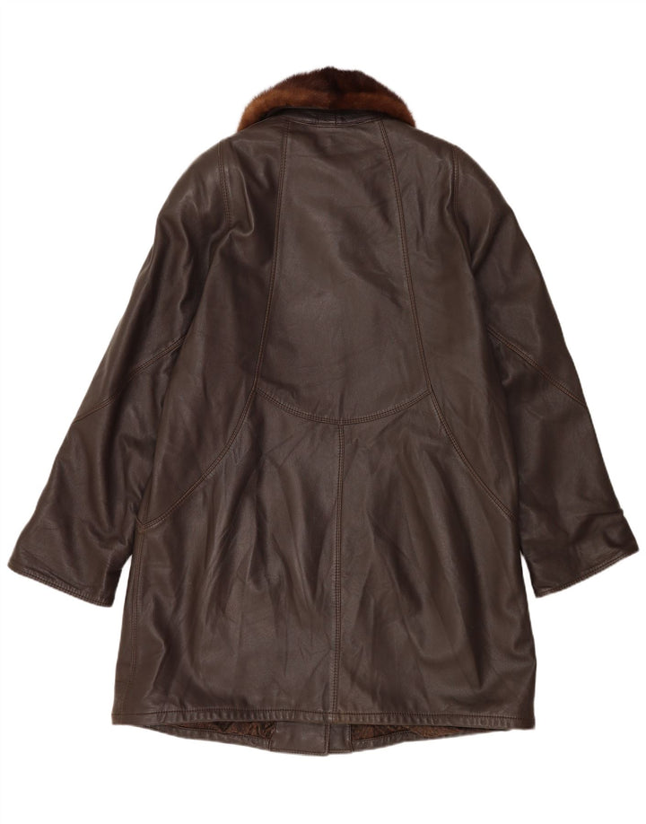 Vintage Womens Overcoat UK 18 XL Brown