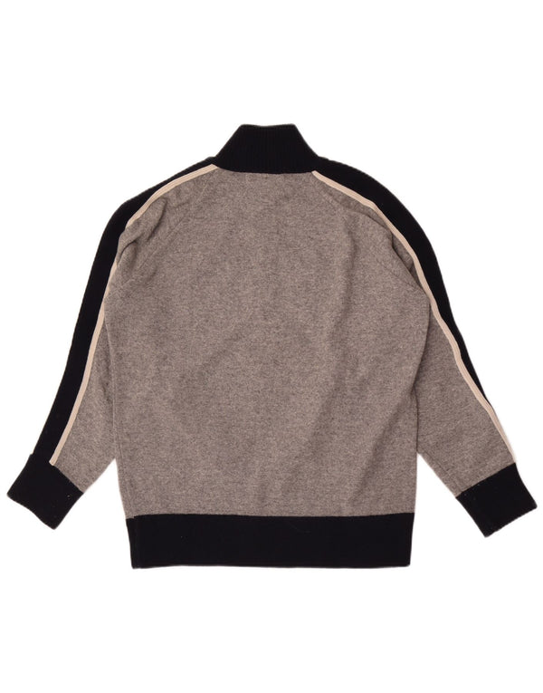 Pulover cardigan grafic pentru bărbați Franklin Marshall, lână color bloc, gri mic