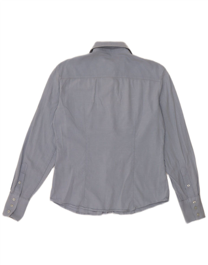 Gant Womens Shirt UK 12 Medium  Blue Cotton