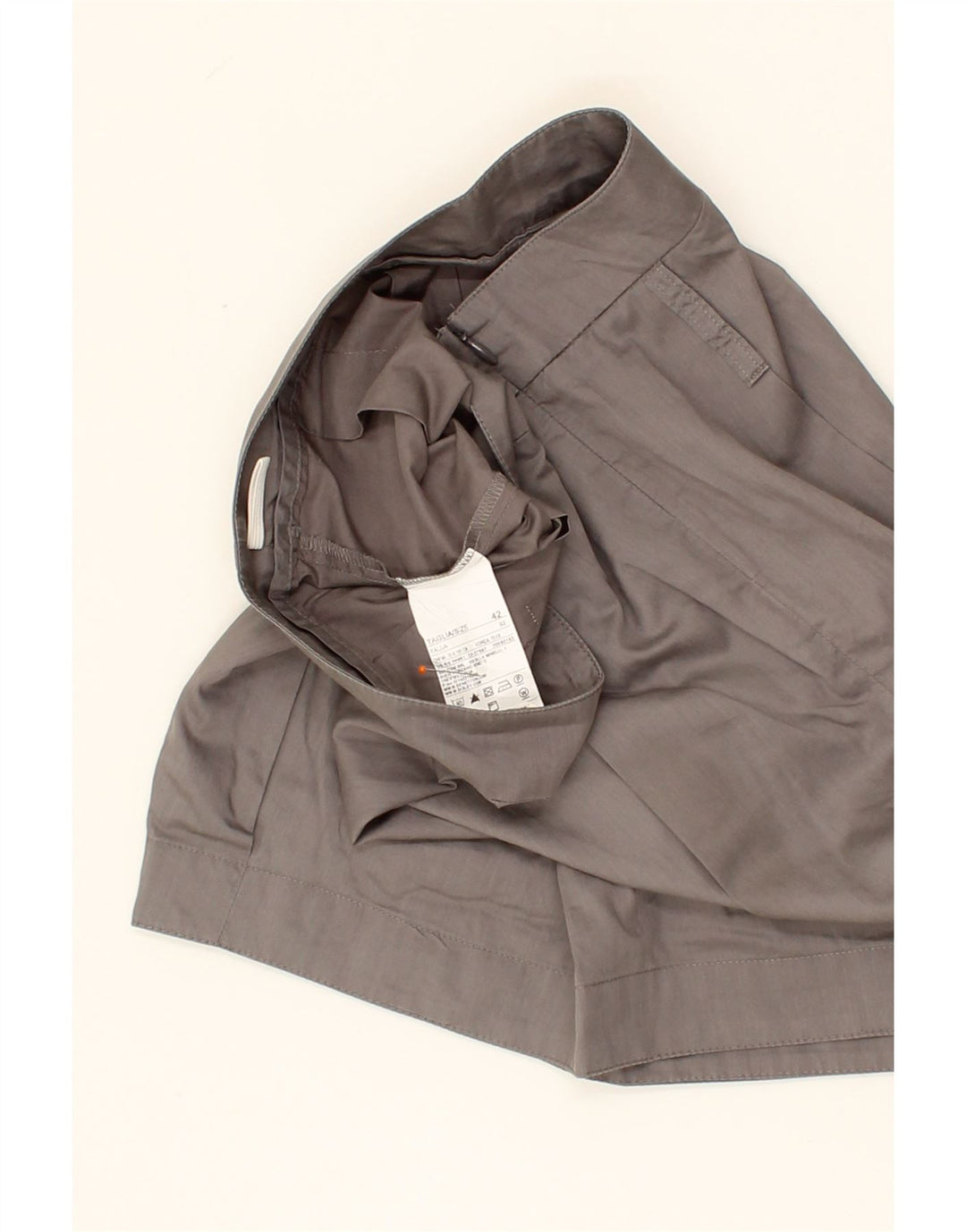 BENETTON Womens Pencil Skirt IT 42 Medium W32  Grey Cotton Vintage Benetton and Second-Hand Benetton from Messina Hembry 