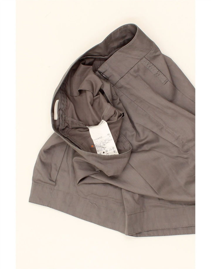 BENETTON Womens Pencil Skirt IT 42 Medium W32  Grey Cotton Vintage Benetton and Second-Hand Benetton from Messina Hembry 