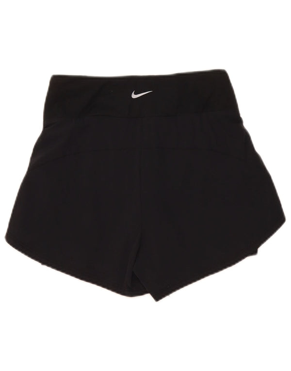 Nike Damen Dri Fit Sport Shorts UK 4 XS Schwarz Nylon Sport