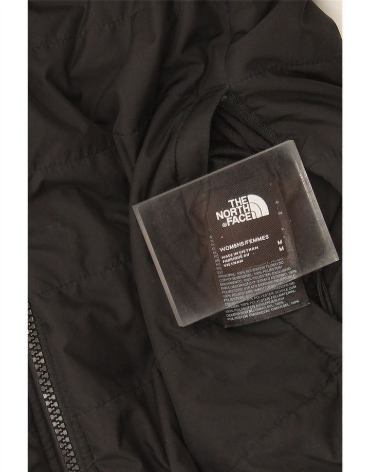 The North Face Damen Reversible Wattierte Jacke UK 14 Medium Schwarz Polyester