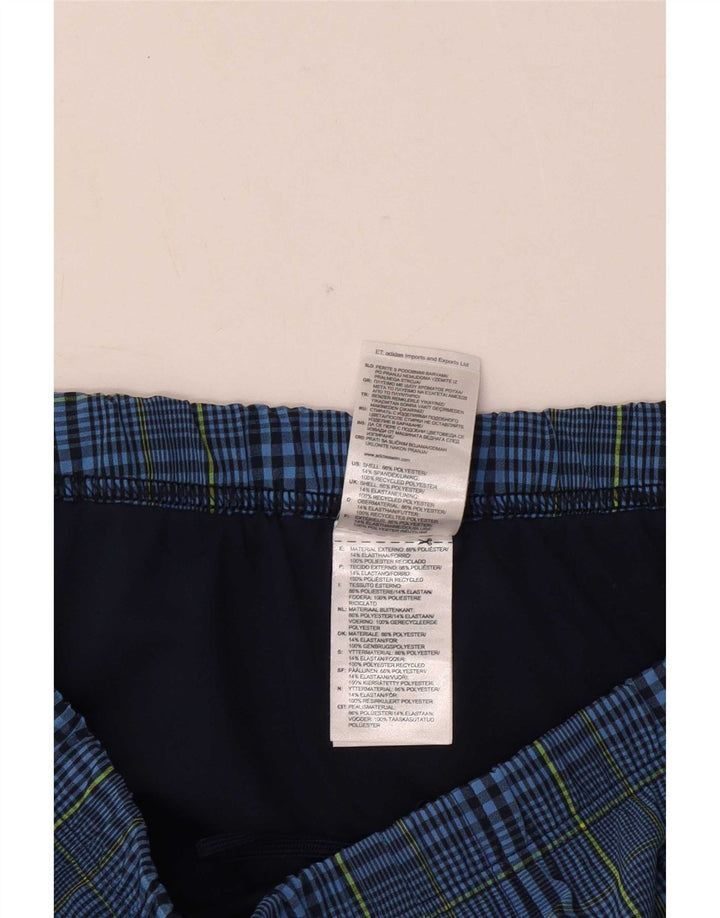 Adidas Short de Bain Homme XL Bleu Marine à Carreaux Polyester
