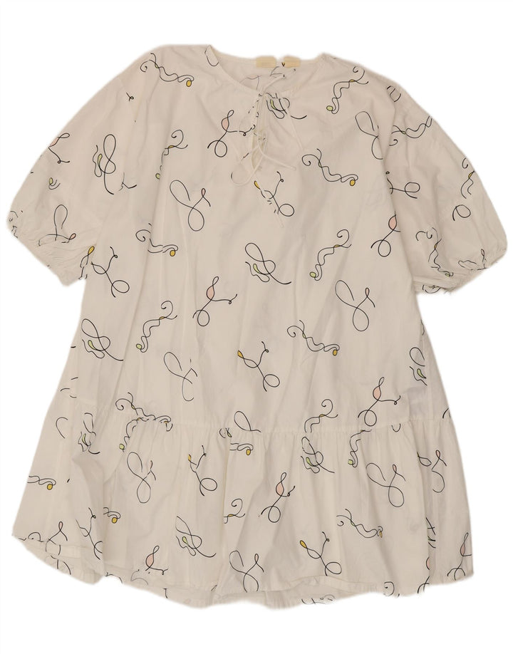 Levi's Womens Abstract Pattern Oversized Tent Dress UK 14 Medium White