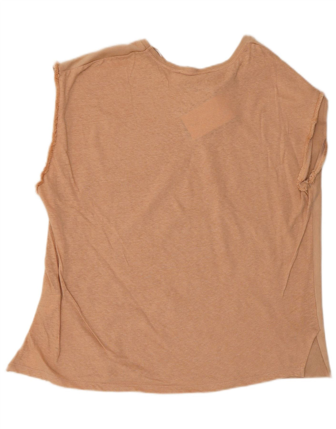 Zara Damen Weste Top UK 16 Large Beige Polyester