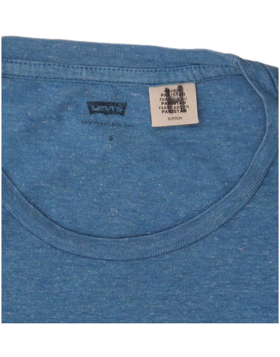 Levi's Herren-T-Shirt mit Grafik, Größe S, Blau meliert