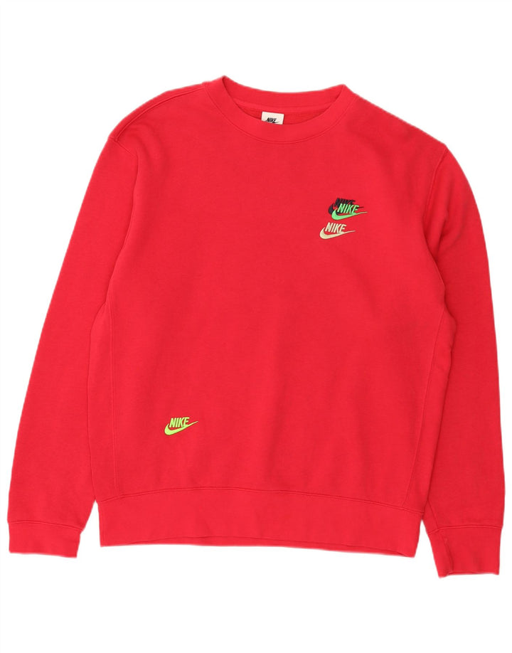 Nike Sweat-shirt en coton rouge moyen pour homme