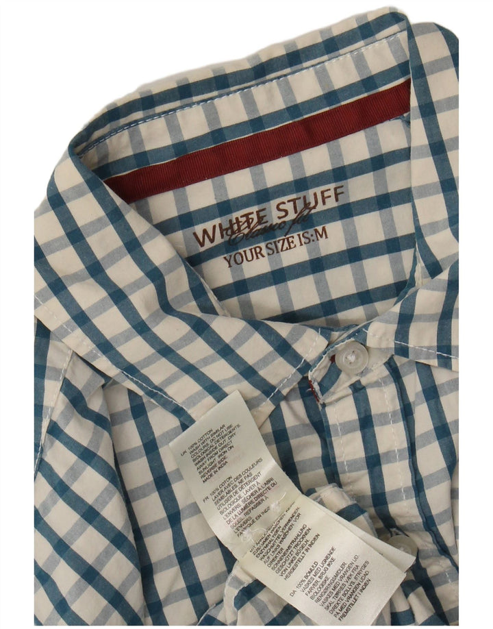 Chemise Coupe Classique Homme White Stuff Coton à Carreaux Bleu Moyen
