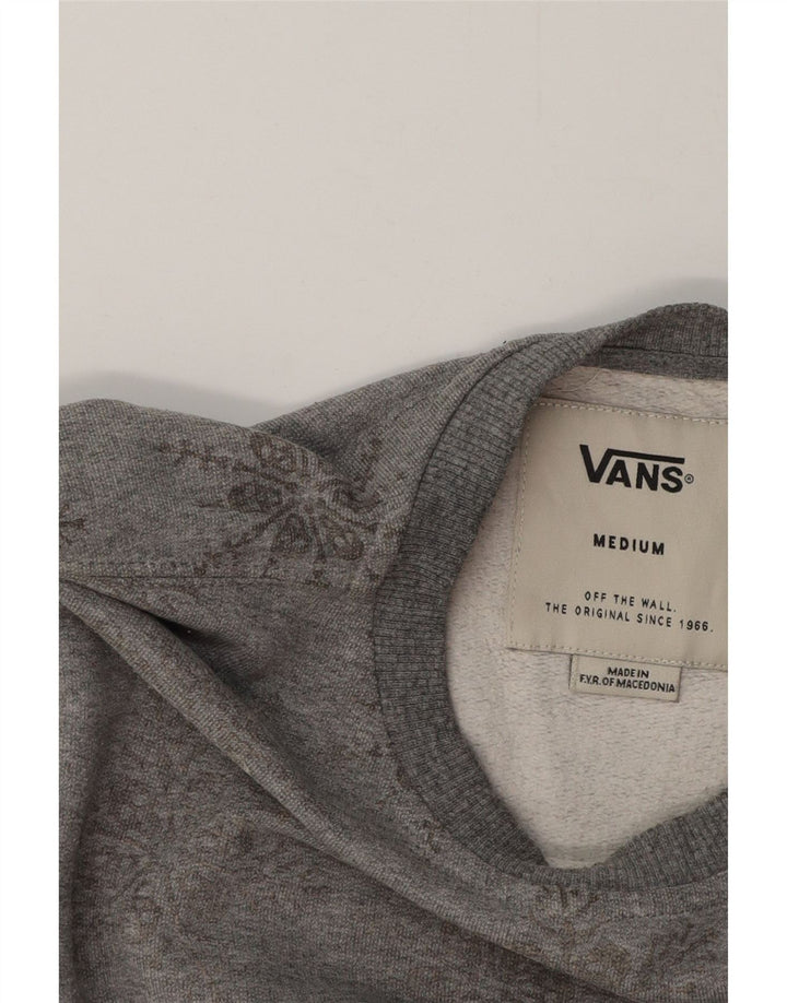 Felpa da uomo Vans in cotone floreale grigio medio
