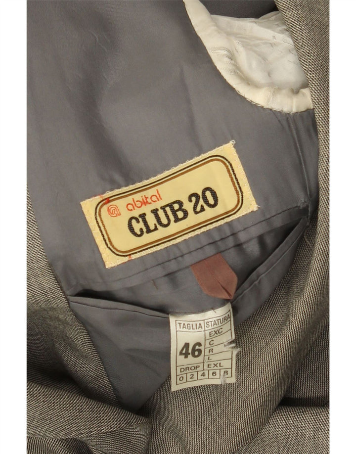 Giacca blazer vintage da uomo a 2 bottoni IT 46 piccola grigia