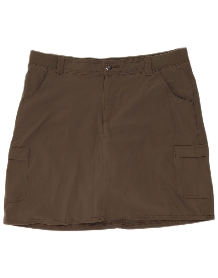 Lee Womens Relaxed Fit Skort US 10 Large Khaki Polyester