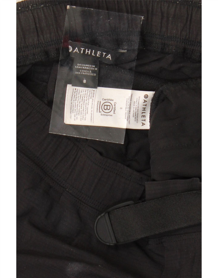 ATHLETA Womens Joggers Cargo Trousers US 8 Medium W30 L29 Black Nylon Vintage Athleta and Second-Hand Athleta from Messina Hembry 
