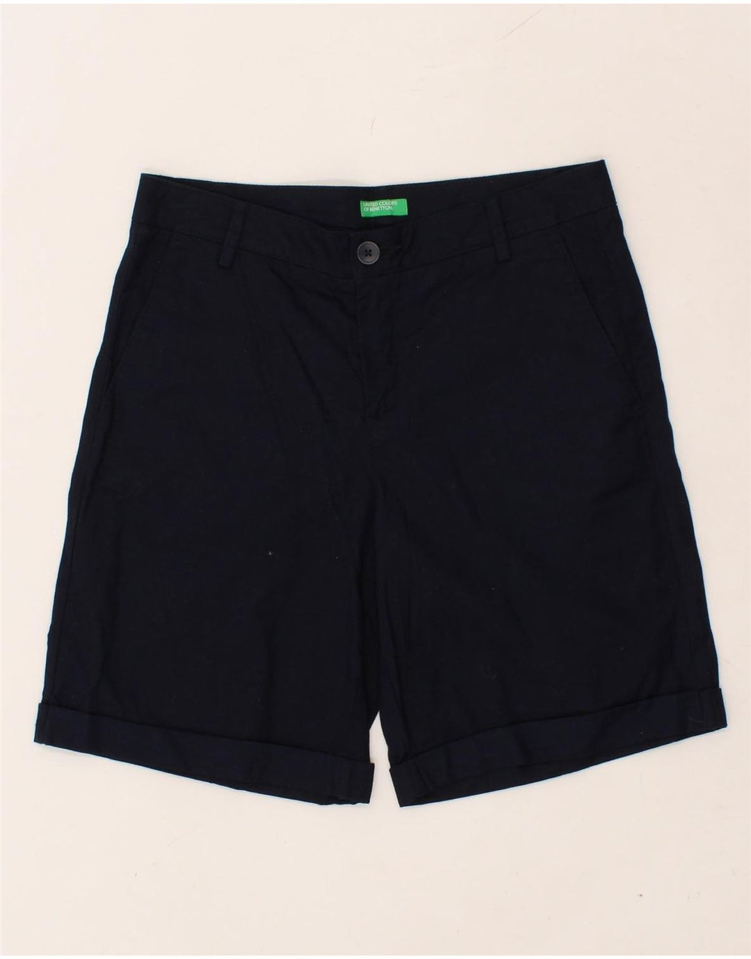 BENETTON Womens Chino Shorts W30 Medium Navy Blue Vintage Benetton and Second-Hand Benetton from Messina Hembry 