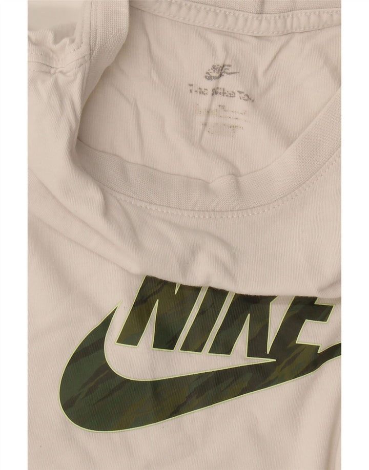 NIKE Mens Graphic T-Shirt Top Small White Cotton Vintage Nike and Second-Hand Nike from Messina Hembry 