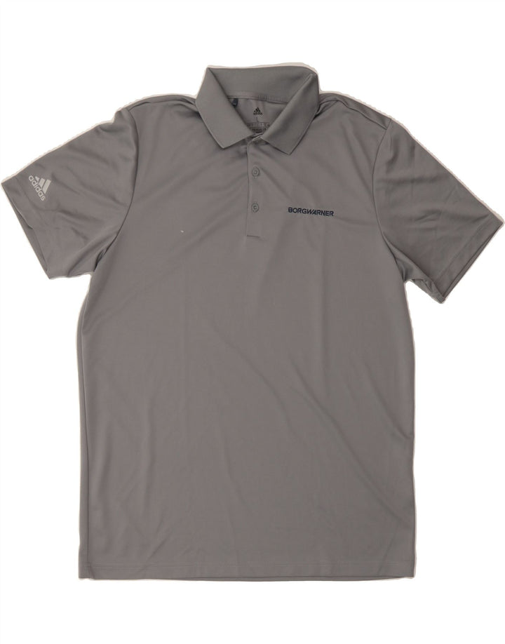 ADIDAS Mens Polo Shirt Large Grey Polyester Vintage Adidas and Second-Hand Adidas from Messina Hembry 