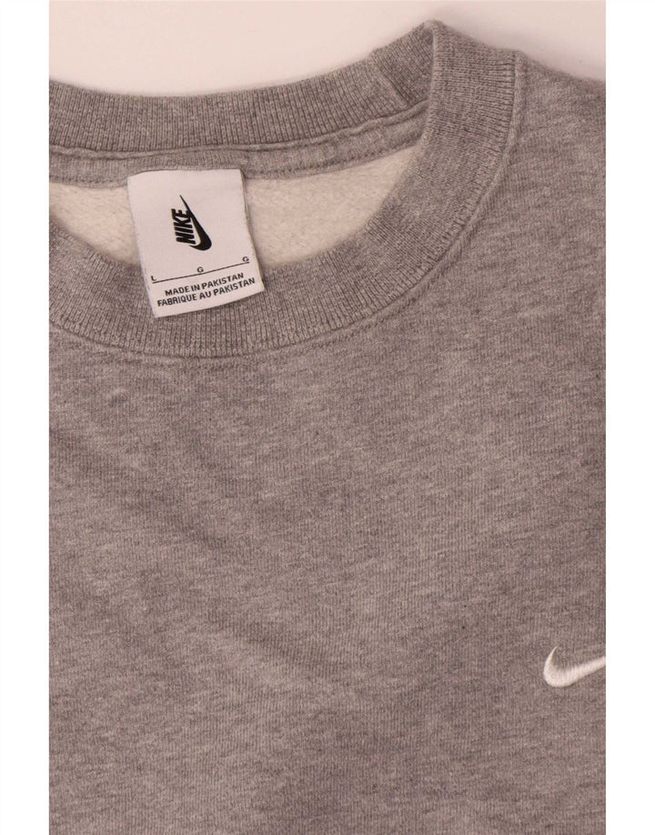 Nike Mens Sweatshirt Jumper Large Grey Cotton