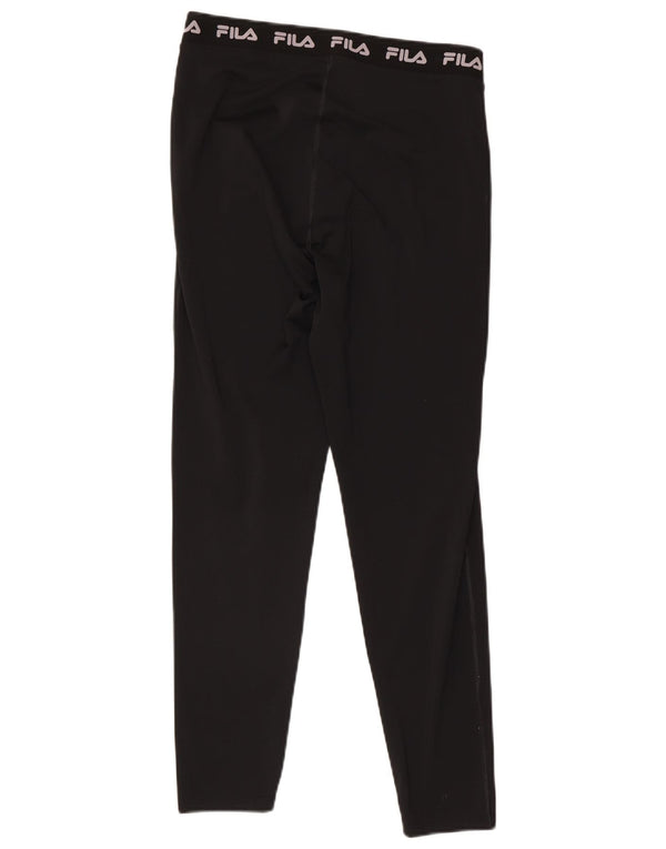 Fila Damen Grafik-Leggings UK 16 Large Schwarz