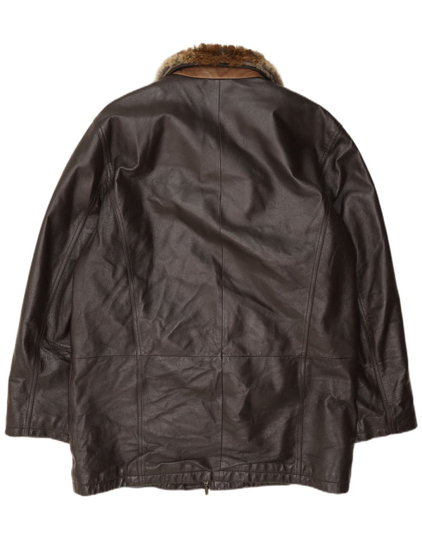Zugaroni Herre Magione Læderjakke IT 52 XL Brun