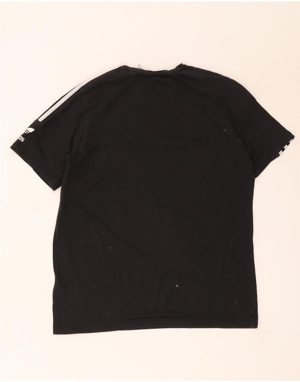 T-shirt Adidas da uomo Top media in cotone nero