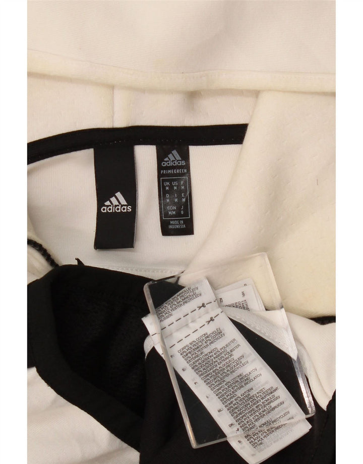 ADIDAS Mens Hooded Tracksuit Top Jacket Medium Black Colourblock Polyester