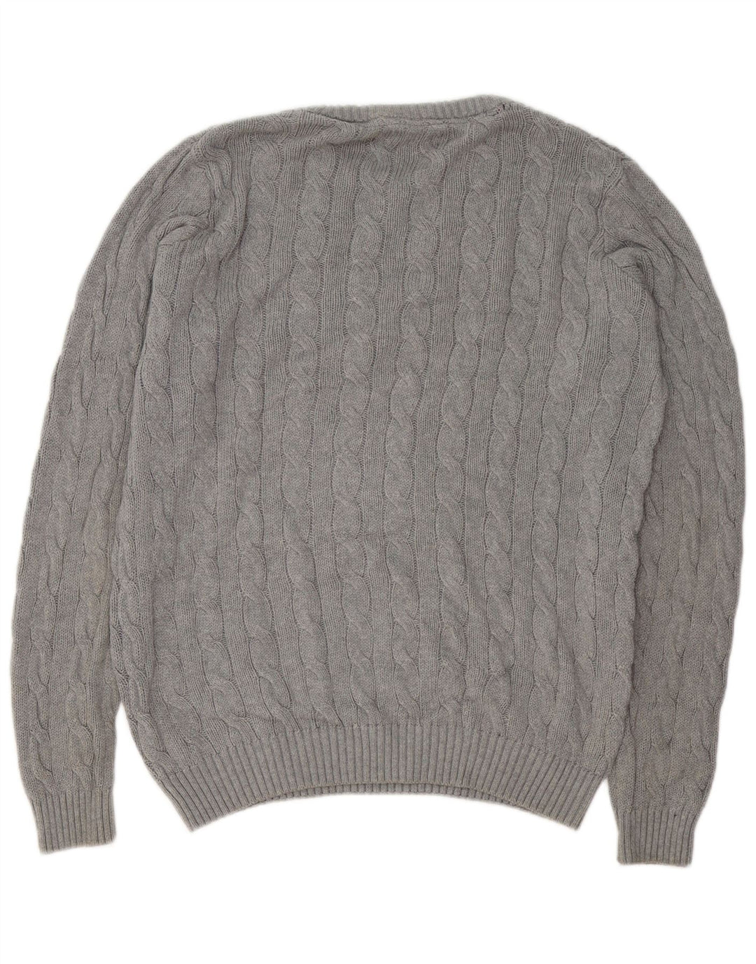 KANGOL Mens Crew Neck Jumper Sweater Large Grey Cotton