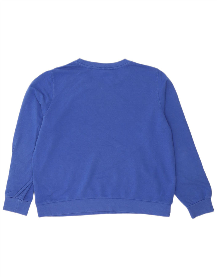 Marks & Spencer Womens Oversized Sweatshirt Jumper UK 16 Large Blue Cotton
